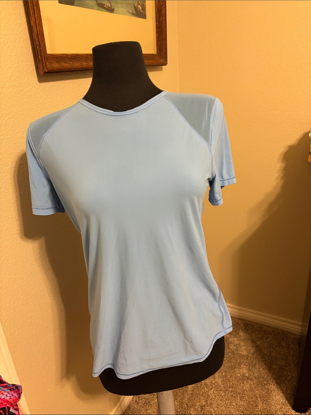 lululemon athletica Light Blue Short-Sleeve Active Tee